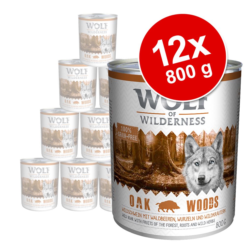Image of Pack Ahorro: Wolf of Wilderness 12 x 800 g - Green Fields, con cordero 04260358511511