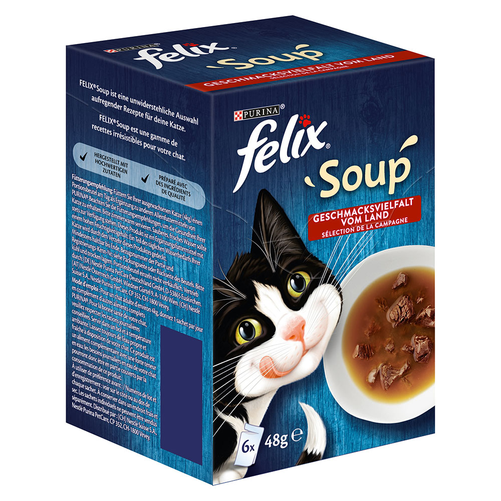

Felix Soup 6 x 48 g sopa para gatos - Pack misto (3 x 6 x 48 g)