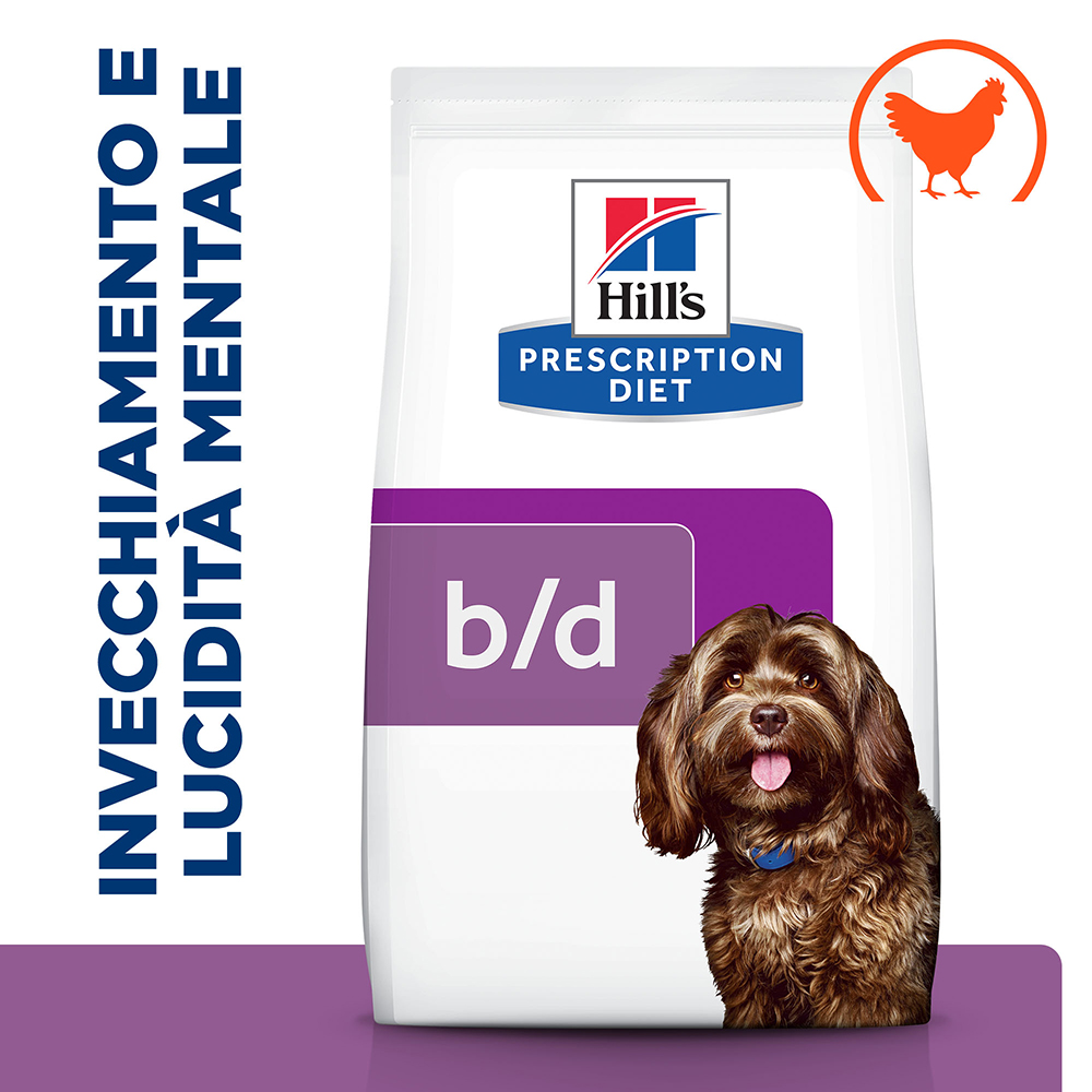 Hill's Prescription Diet b/d Ageing Care con Pollo secco per cani - 12 kg