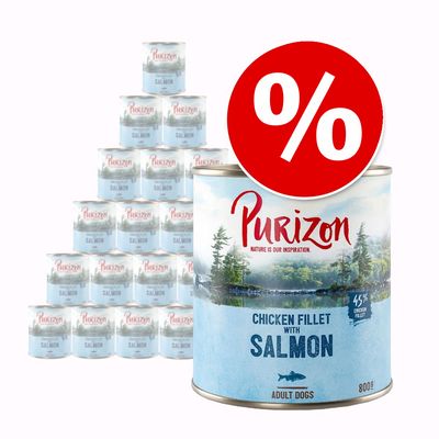 24x800g Adult Purizon Hondenvoer - Diverse Smaken