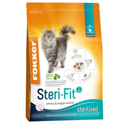 Fokker Cat Steri Fit Kattenvoer Dubbelpak 2 X 10 Kg fokker kopen in de aanbieding