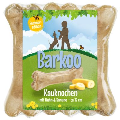 - Barkoo Sommeredition: Kauknochen mit Huhn & Banane Barkoo Sommeredition: Kauknochen mit Huhn & Banane