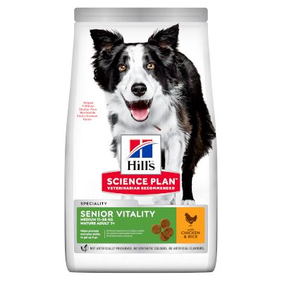 - Hill's Science Plan Canine Mature Adult Senior Vitality Medium mit Huhn Hill's Science Plan Canine Mature Adult Senior Vitality Medium mit Huhn