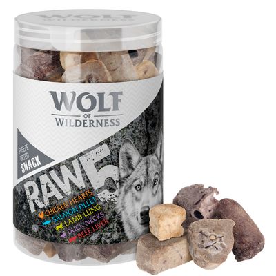 Image of Sparpaket Wolf of Wilderness - RAW Snacks (gefriergetrocknet) - Lachsfilet, grosse Würfel (280 g)