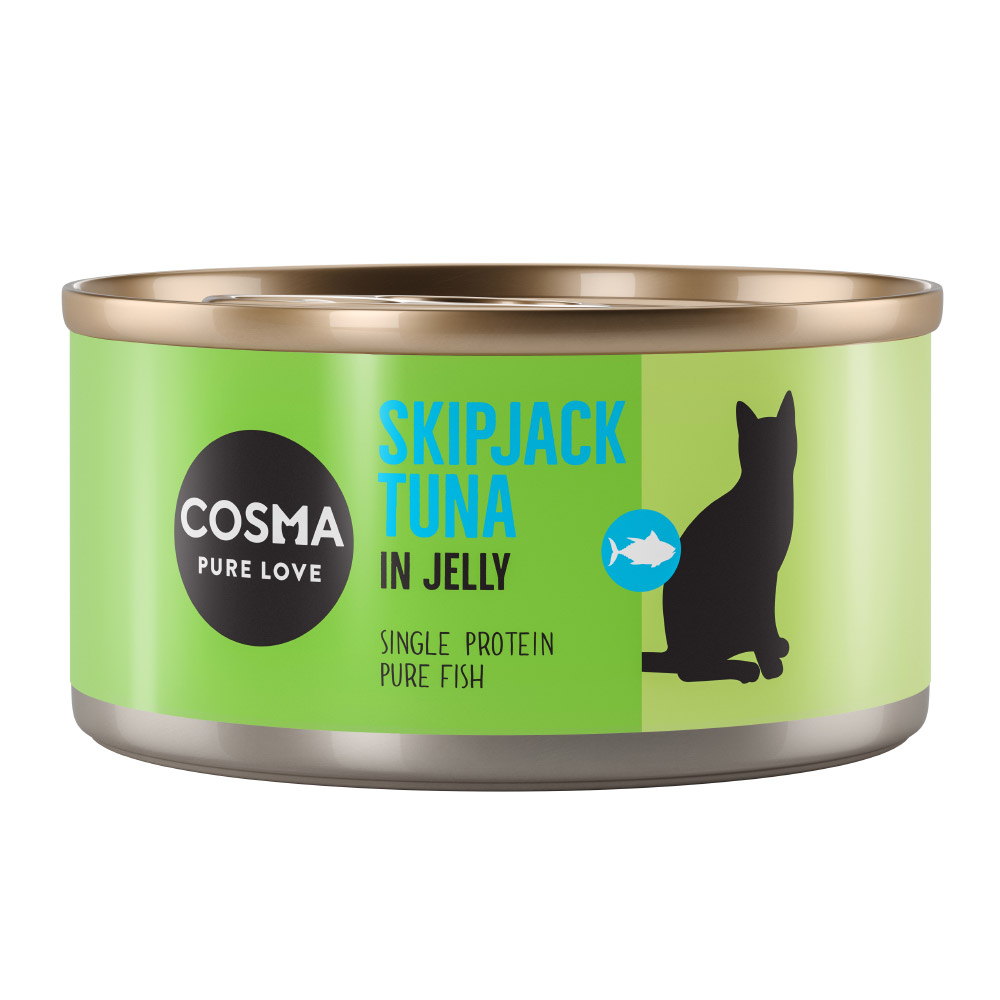Cosma Original in gelatina 6 x 170 g - Mix: 1 Tonno del Pacifico + 1 Tonno Skipjack + 2 Pollo + 2 Salmone