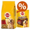 Prezzo speciale! Pedigree + 7 x 70 g Ranchos Original - 15 kg Junior Medium con Pollo e Riso + 7 x 70 g Ranchos Original Manzo