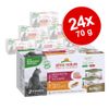 Almo Nature HFC Natural Made in Italy Pacco misto 24 x 70 g Alimento umido per gatti - Prosciutto con Tacchino + Pollo grigliato