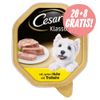 20 + 8 gratis! 28 x 150 g Cesar Vaschette  - Ricette di Campagna Pollo e Verdurine