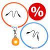 Set Sicuri al buio: 2 collari + pendente luminoso - Set 1: collare arancione, collare blu, pendente arancione