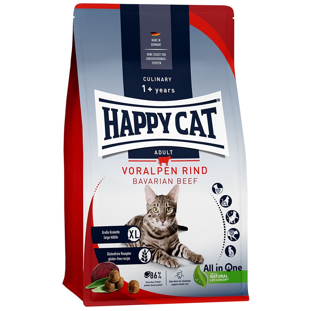 2x10kg Culinary Adult Voralpen Rind Happy Cat Katzenfutter trocken