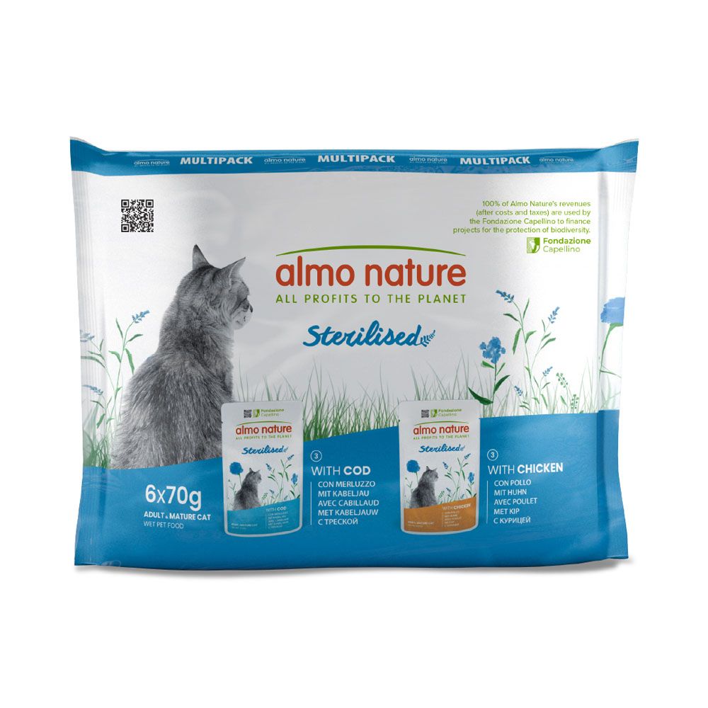 Almo Nature Functional Sterilised.- 24 x 70 g mit Kabeljau