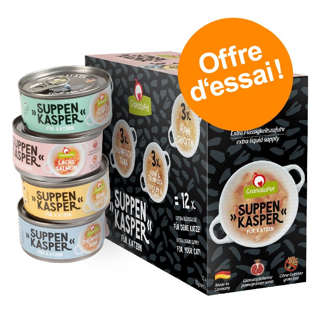 Offre d'essai GranataPet Suppenkasper pour chat - 24 x 70 g