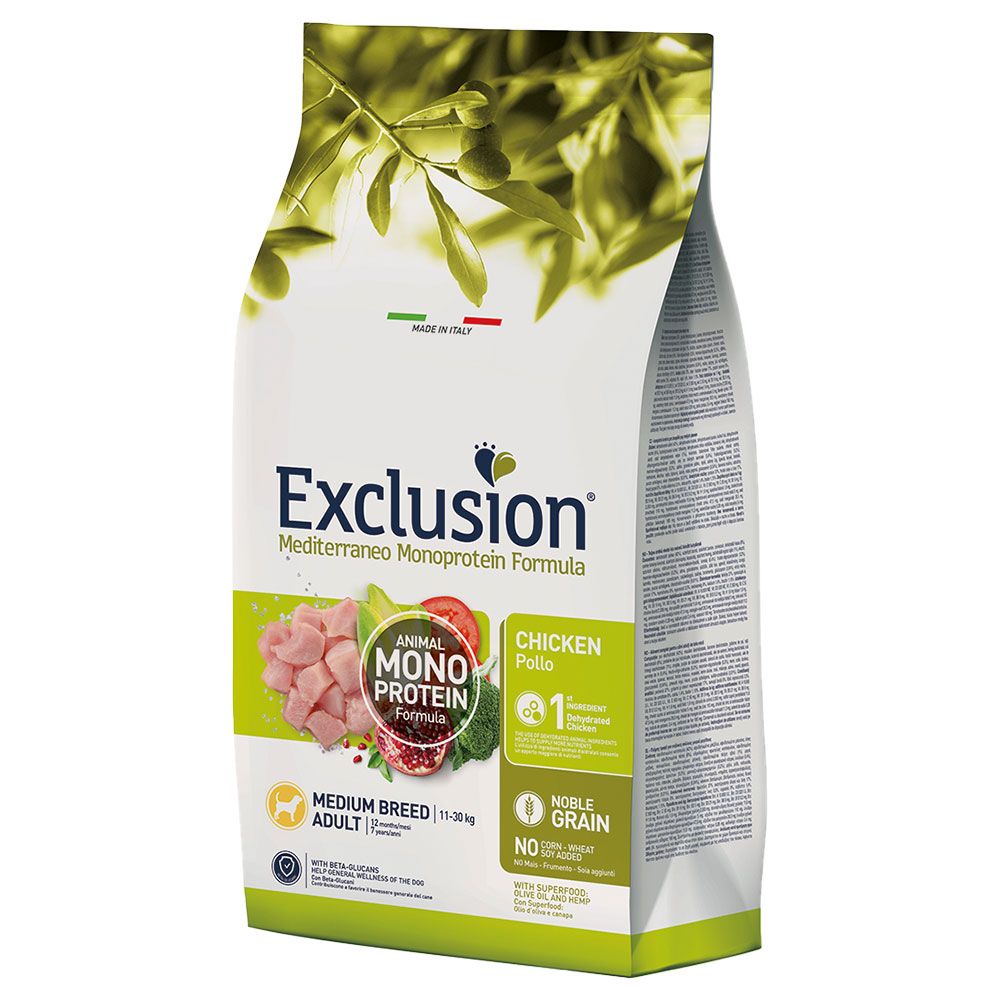 Exclusion Mediterraneo Adult Medium mit Huhn.- 2 x 12 kg