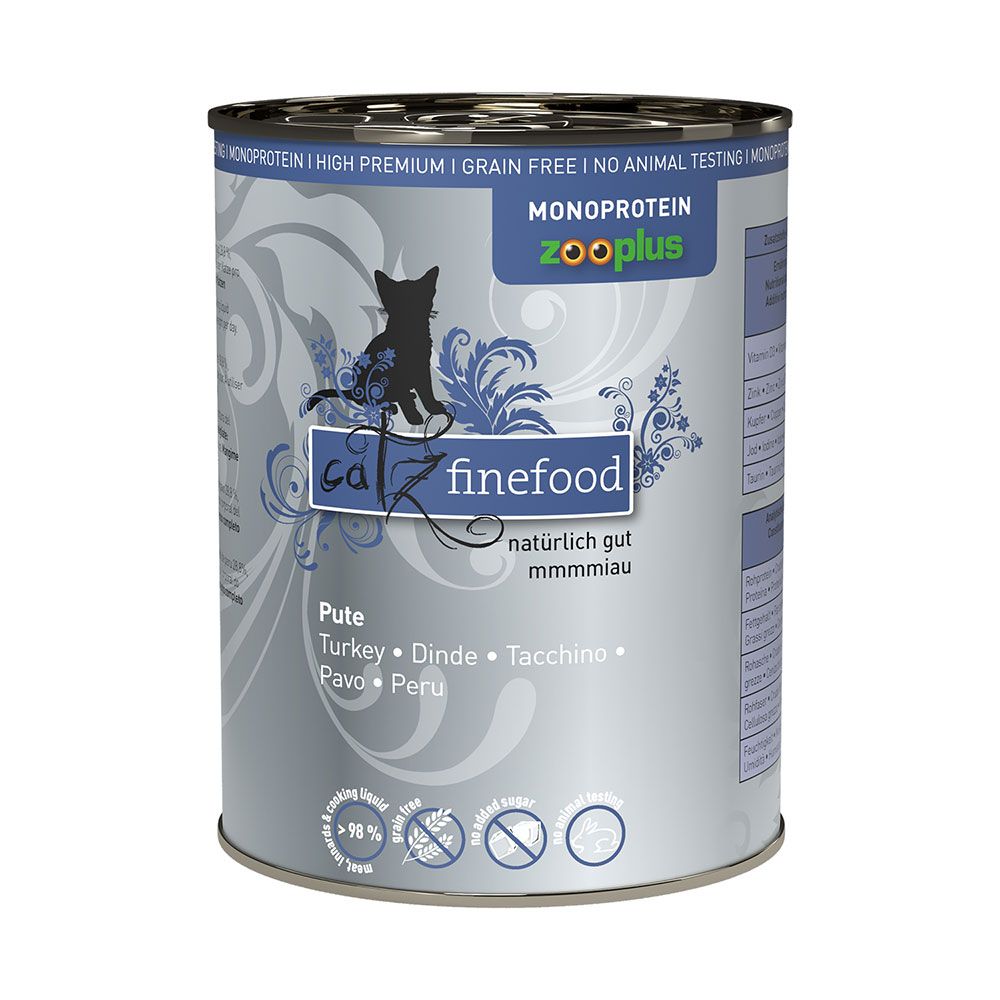 6x 400g Monoprotein zooplus Känguru catz finefood Katzenfutter nass