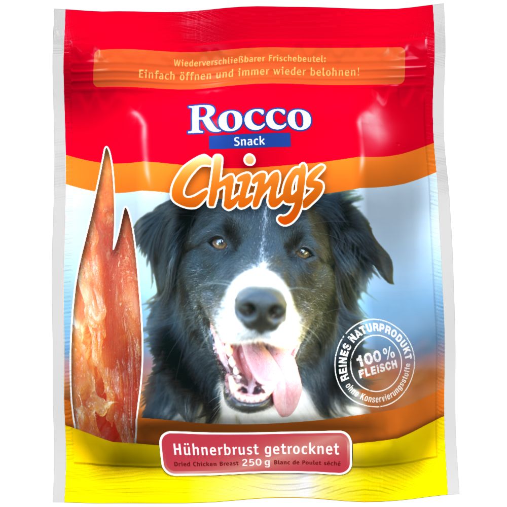 £11.99 Rocco Chings Dried Chicken Breast Value Pack 4 x 250g Dog