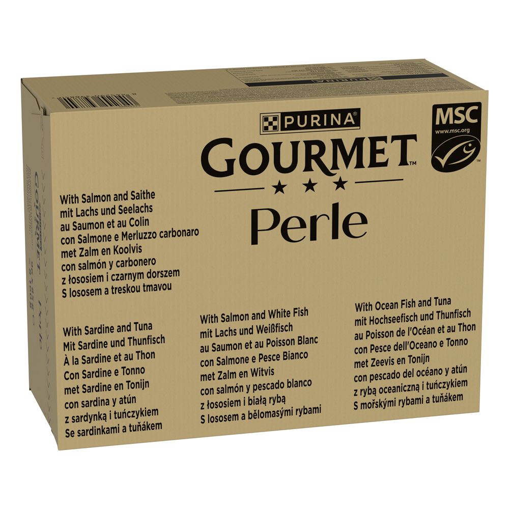 96x 85g Fisch-Mix in Sauce Gourmet Perle Katzenfutter nass