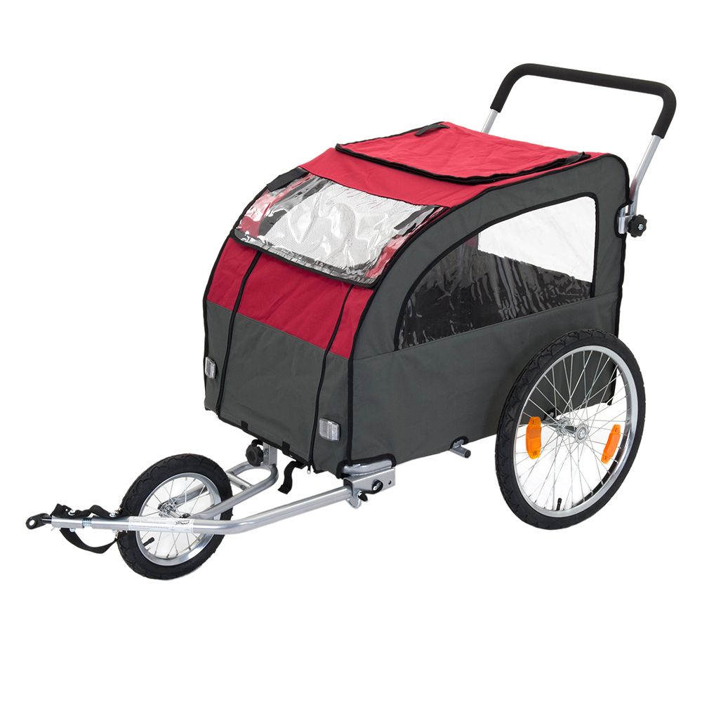 zooplus Exclusive Globetrotter Remorcă pentru bicicletă + set jogging - L 162 x 81 î 104 cm / max. 40 kg