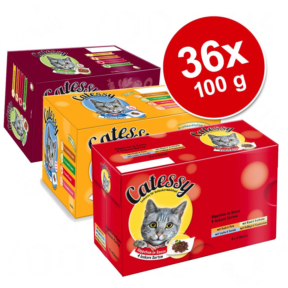 Image of Catessy en salsa o gelatina - Pack Ahorro mixto - 36 x 100 g, con 12 variedades 04260077046349