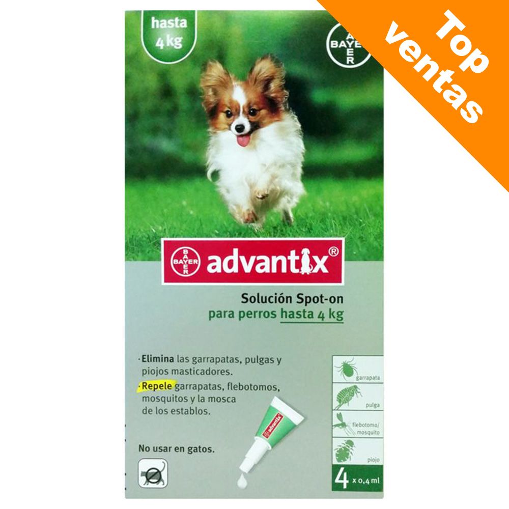 Image of Advantix® Solución Spot-On para perros hasta 4 kg - 4 pipetas 04007221017189