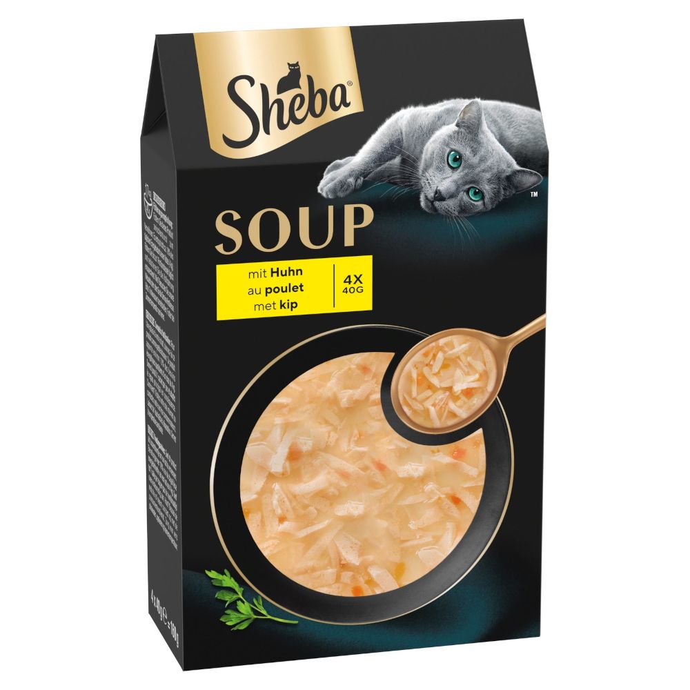 40x 40g Classic Soup mit Weißfisch Sheba Katzenfutter nass
