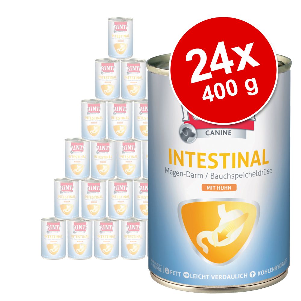Lot Rinti Canine 24 x 400 g pour chien - Intestinal, poulet