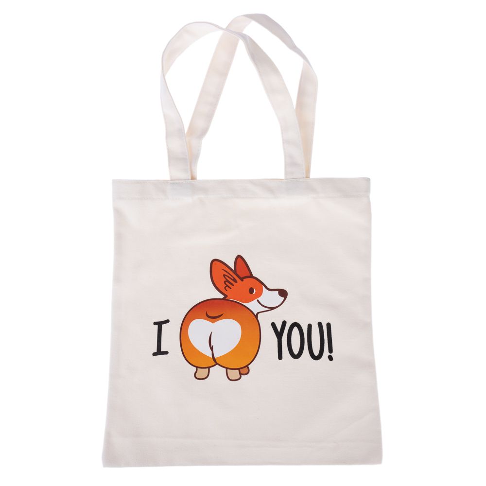 TIAKI Canvas-Tasche "I love you" für Tierliebhaber