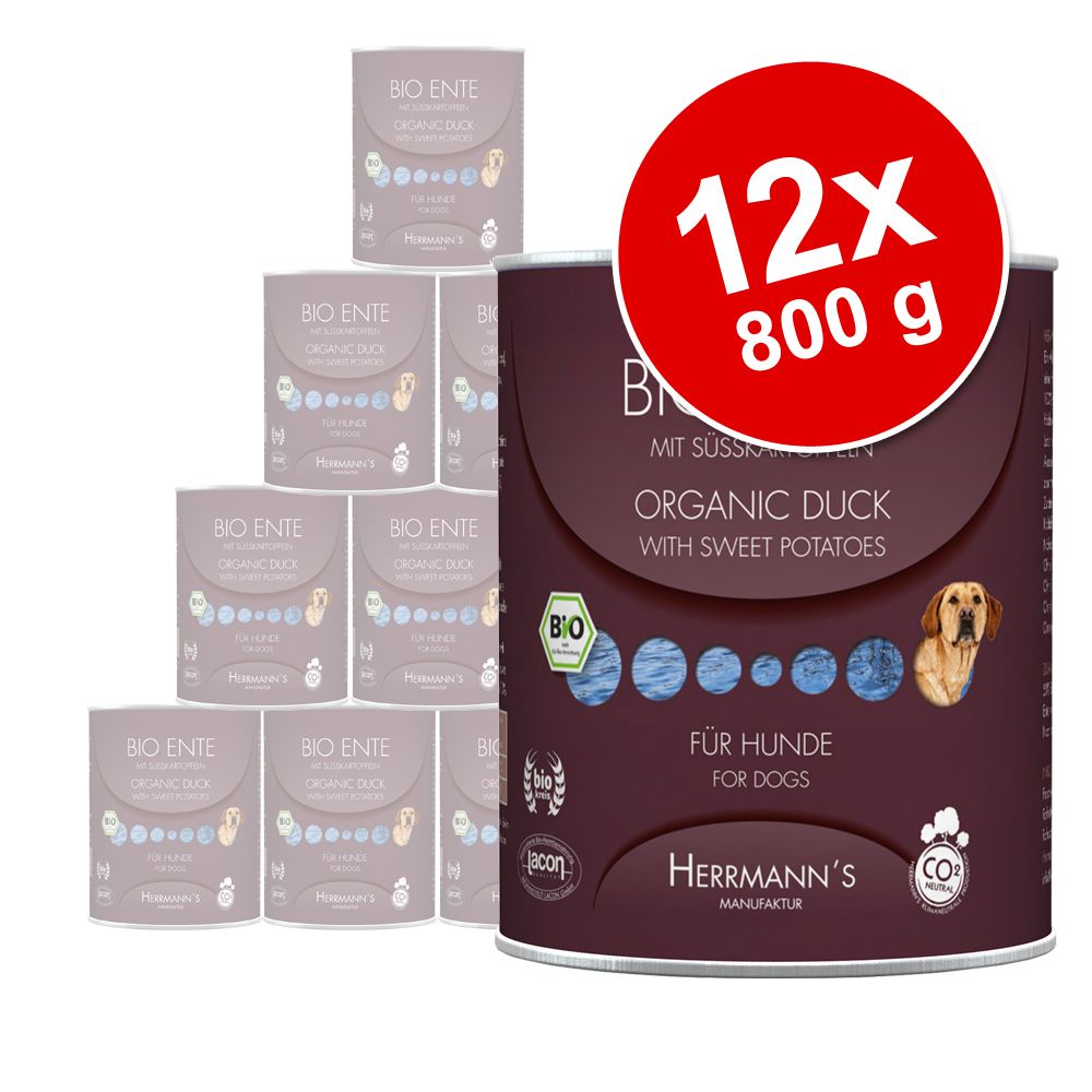 Herrmanns Menü getreidefrei 12 x 800 g - Bio Pute mit Obst