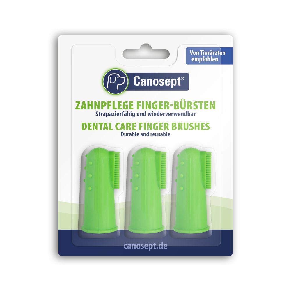 2x3 Stück Canosept Zahnpflege Finger-Bürsten für Hunde