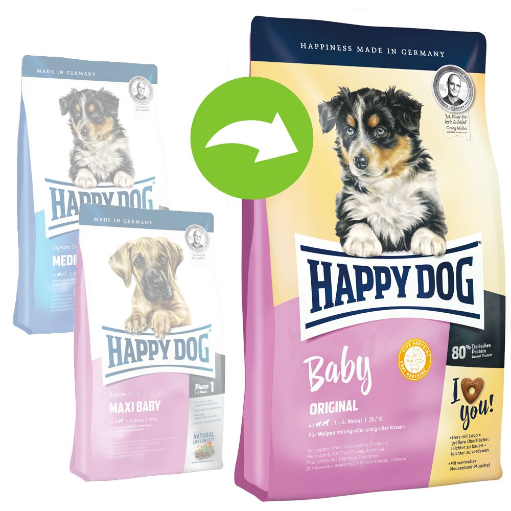 Image of Happy Dog Supreme Young Baby Original - 1 kg 04001967098846