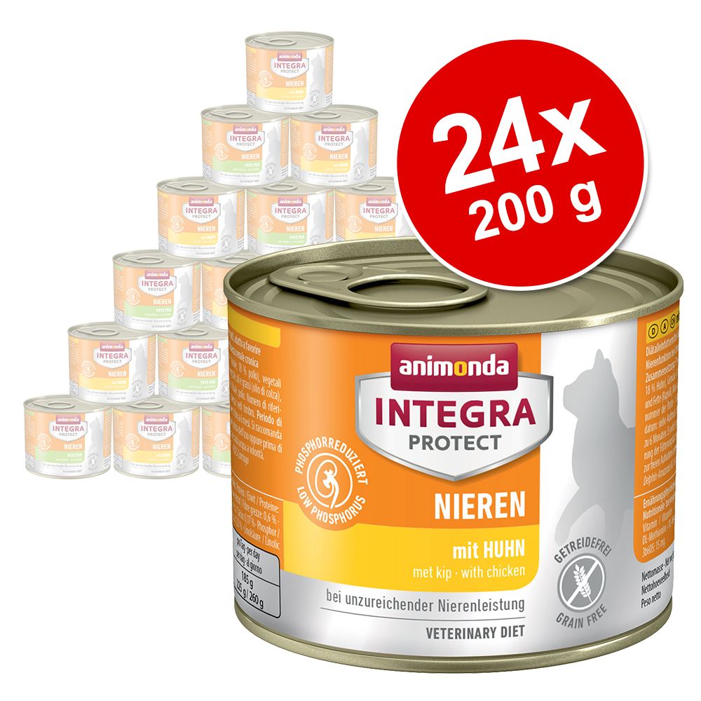Image of Animonda Integra Protect Adult Renal 24 x 200 g para gatos - Pack Ahorro - Pack mixto: pollo y pavo puro 04017721768078