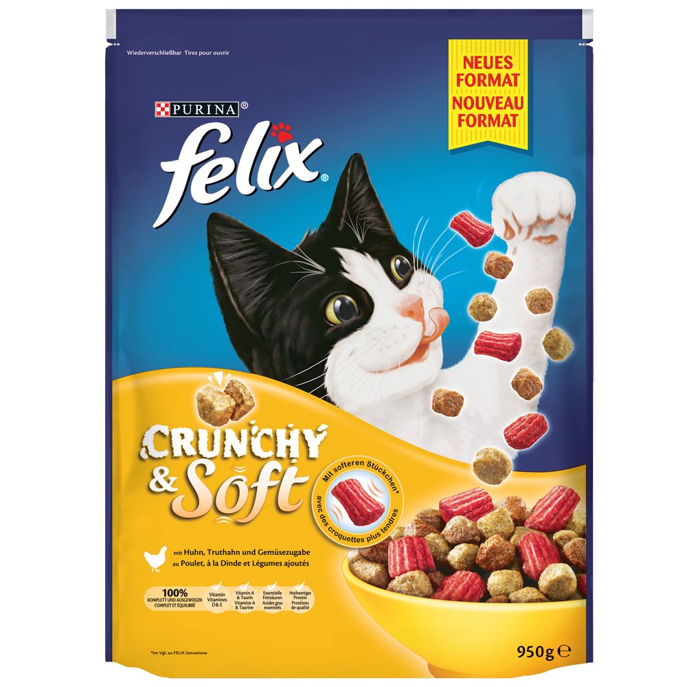 Felix Crunchy & Soft, drób  950 g