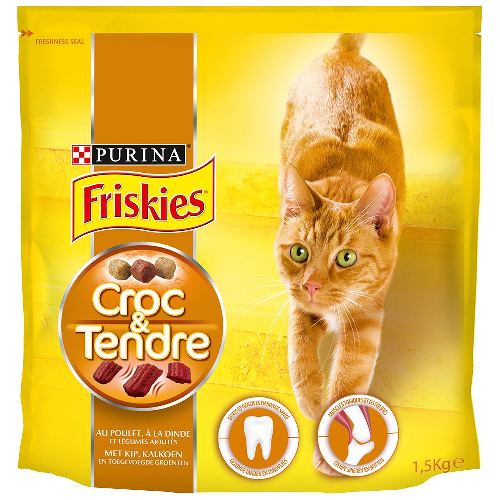 Image of Friskies Croc & Tendre con pollo, pavo y verduras - 2 x 1,5 kg 07613035587625