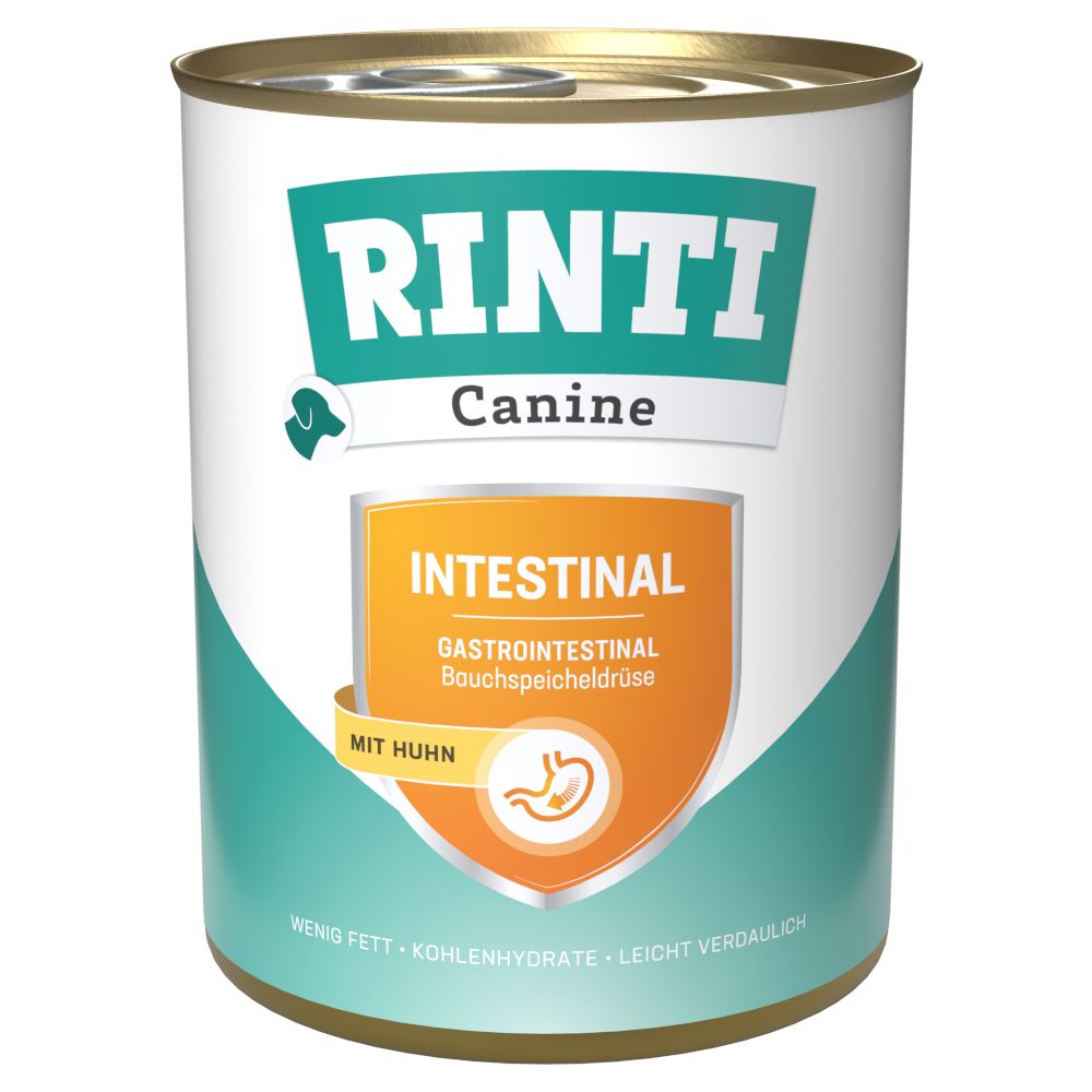 24 x 800g Intestinal Huhn RINTI Canine Hundefutter nass