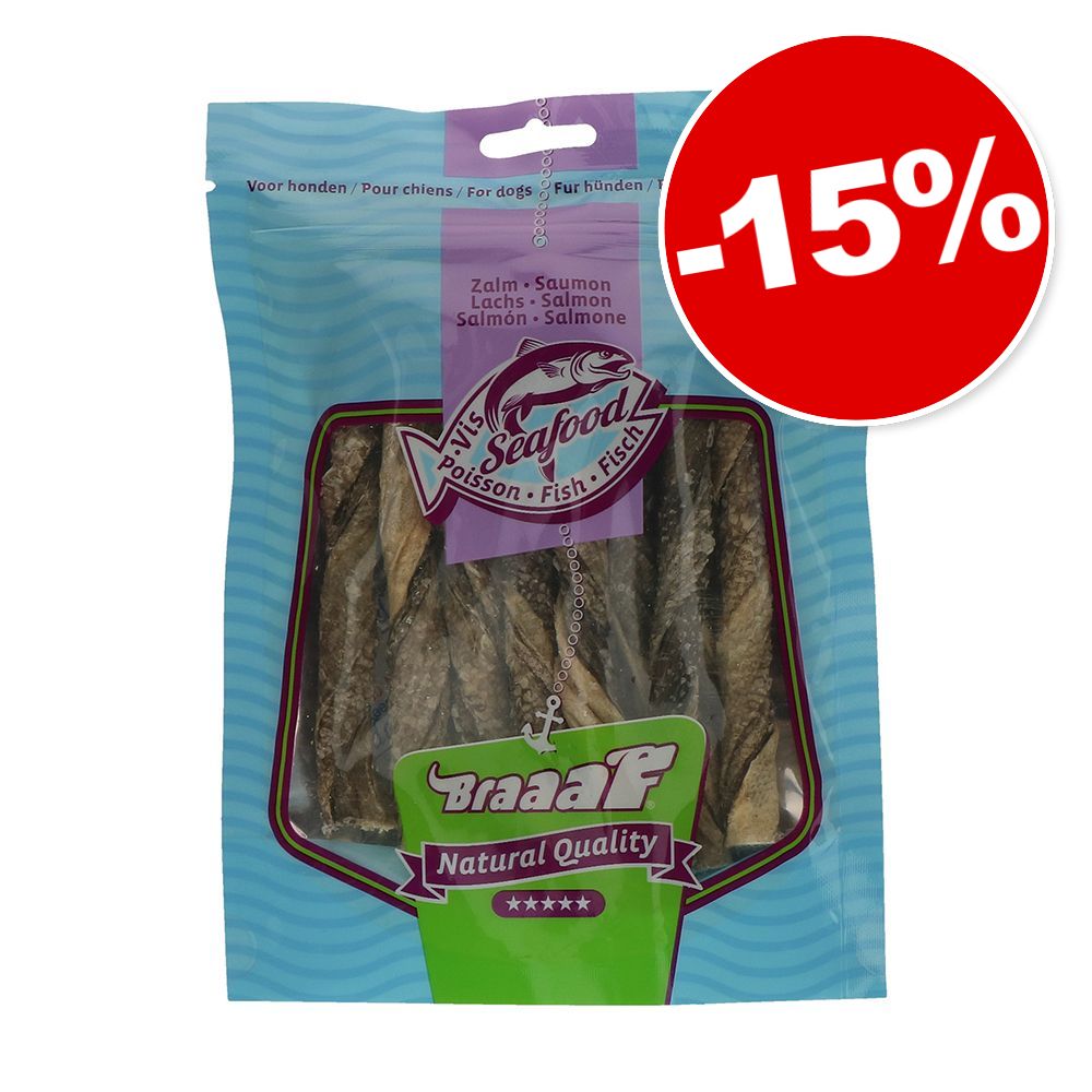 Braaaf snacks para cães com grande desconto! - Tiras de peixe (70 g)