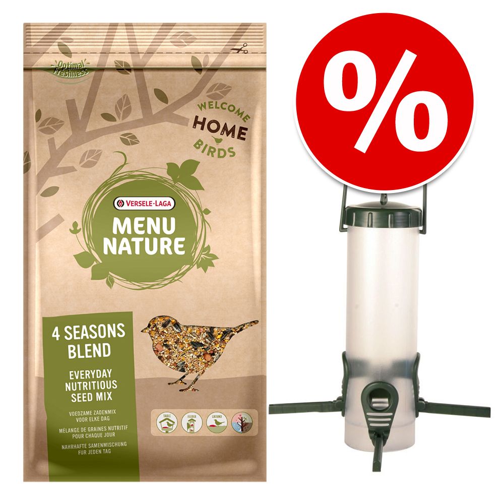 Set: Trixie Futters�ule + 4 kg Wildvogelfutter Versele Laga Menu Nature - Set: 2-teilig
