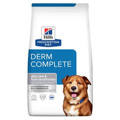 6,5kg Prescription Diet Derm Complete mit Reis & Ei Hill’s Trockenfutter Hund