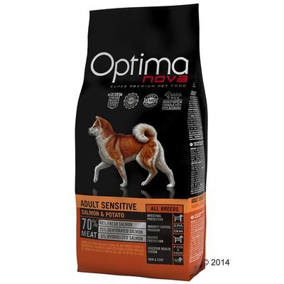 12 Kg Optimanova Adult Sensitief Zalm Aardappel Hondenvoer optima kopen in de aanbieding