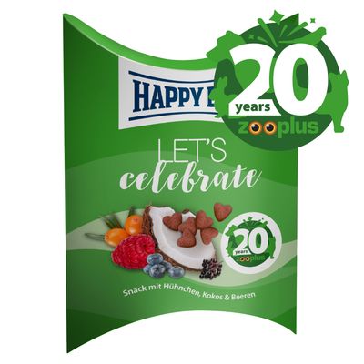 100G Jubileumeditie Happy Dog Snack Lets Celebrate Goedkoop Bij Zooplus happy dog kopen in de aanbieding
