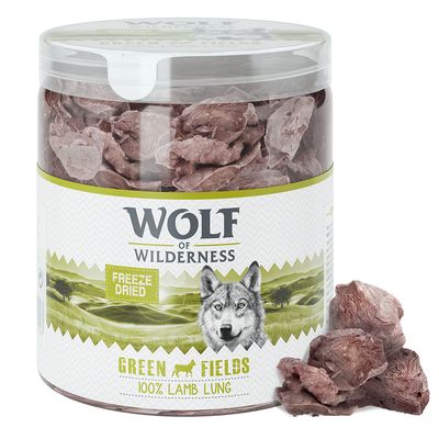 - Wolf of Wilderness "Green Fields" - Gefriergetrocknete Premium-Snacks - Lammlunge Wolf of Wilderness "Green Fields" - Gefriergetrocknete Premium-Snacks - Lammlunge