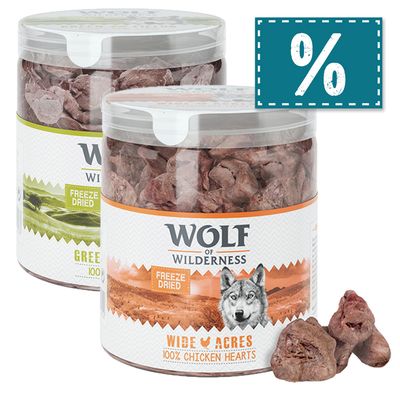 - 2 Sorten Wolf of Wilderness - Gefriergetrocknete Premium-Snacks 2 Sorten Wolf of Wilderness - Gefriergetrocknete Premium-Snacks