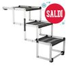 Trixie Friends on Tour Scaletta pieghevole in 3 parti, in alluminio/TPR  - L 120 x P 37 x H 50 cm / L 100 x P 37 x H 57 cm