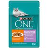 Purina One Sensitive 8 x 85 g - 12 x 85 g con Pollo e Carote