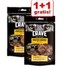 1 + 1 gratis! 2 x Crave Protein Snack - 2 x 75 g Chew con Manzo