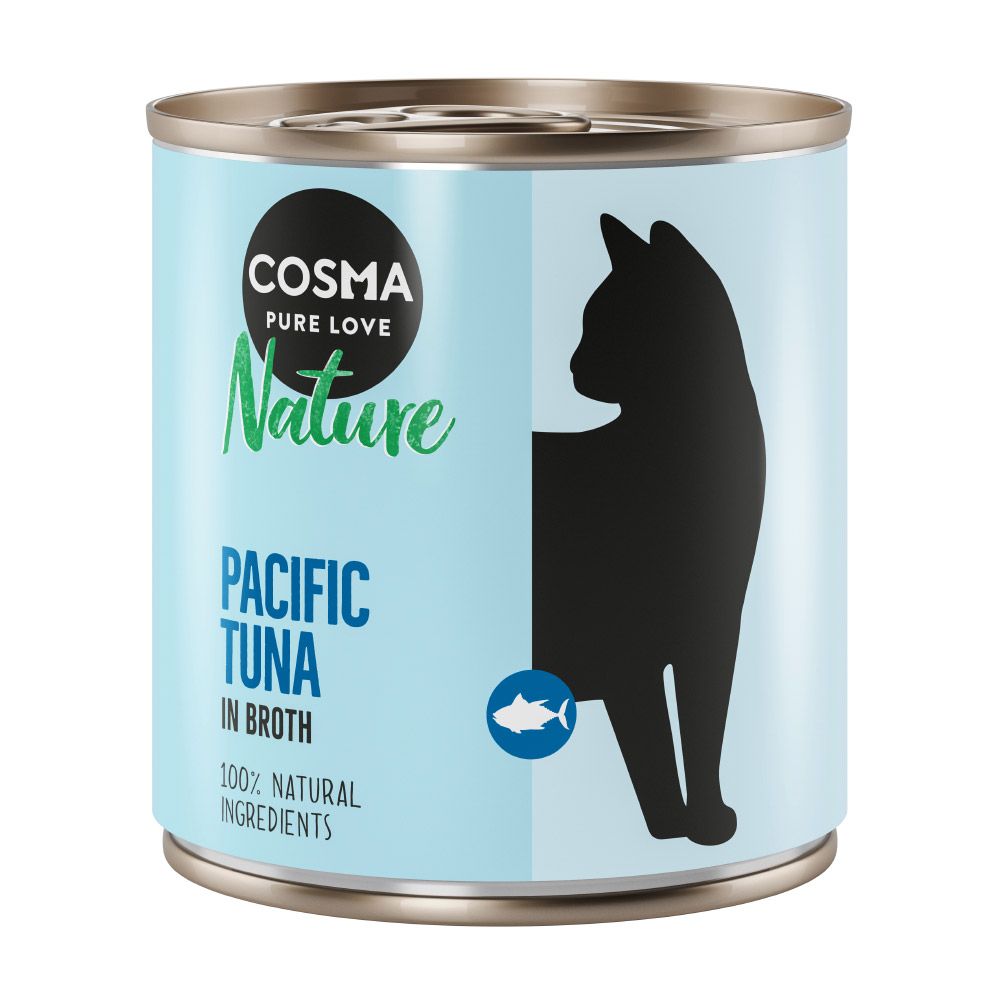 6x280g Cosma Nature Hrană umedă pisici - Piept de pui & ton