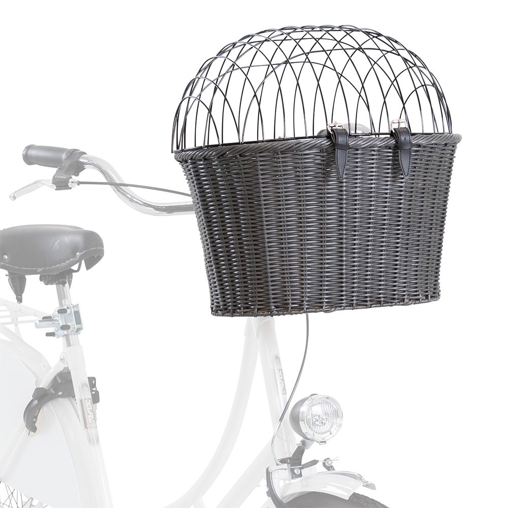 Trixie Front Cesto de Polyrattan para bicicletas  - C 41 cm x L 34 cm x A 44 cm