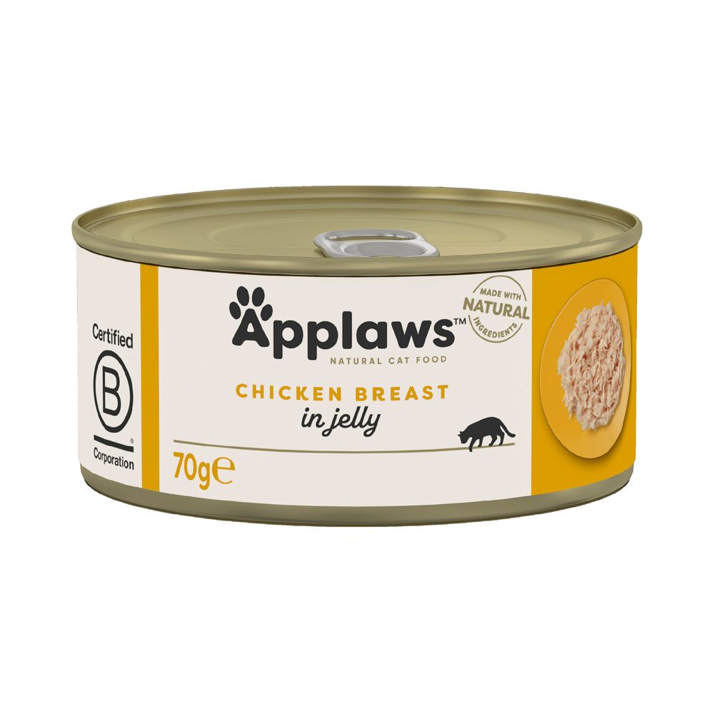 6x70g Applaws in Jelly Thunfisch & Lachs Katzenfutter nass