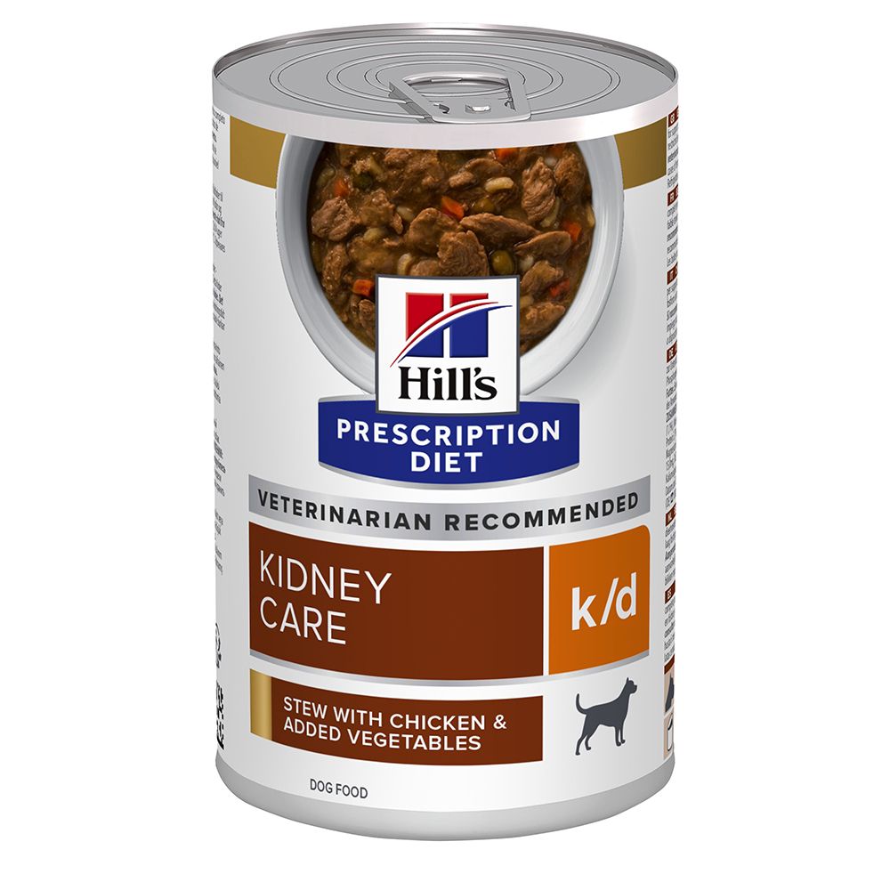 Hill's Prescription Diet k/d Kidney Care Ragout Hundefutter mit Huhn.- 12 x 354 g
