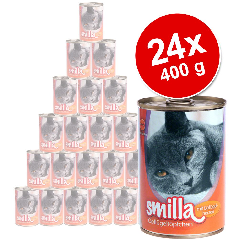 Smilla Geflügeltöpfchen Sparpaket 24 x 400 g - gemischtes Paket