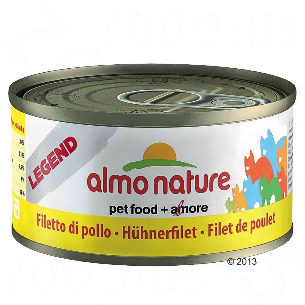 Image of Almo Nature Legend, carne, 6 x 70 g - Filete de pollo 08001154009002