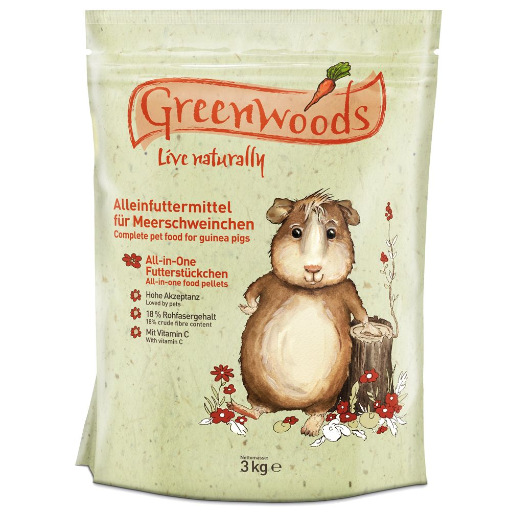 Greenwoods Meerschweinchenfutter - 3 kg
